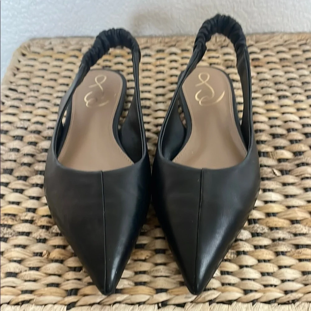 Sam Edelman Women's Whitney Black Slingback Flats, 8M - Picture 2 of 6
